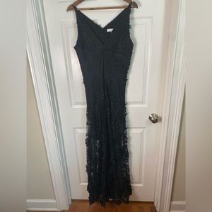 Dress The Population Laser-Cut Flowers Floor Length Gown Size XL